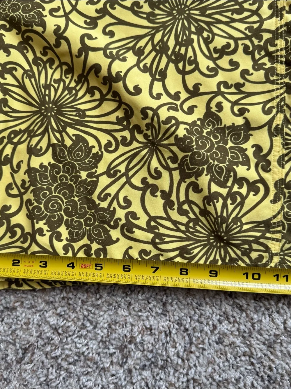 Vintage ACE Board Shorts Mens Yellow Floral Swim Trunks Y2K Outdoor Surf 32